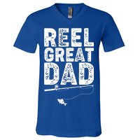 Funny Reel Great Dad Fishing V-Neck T-Shirt