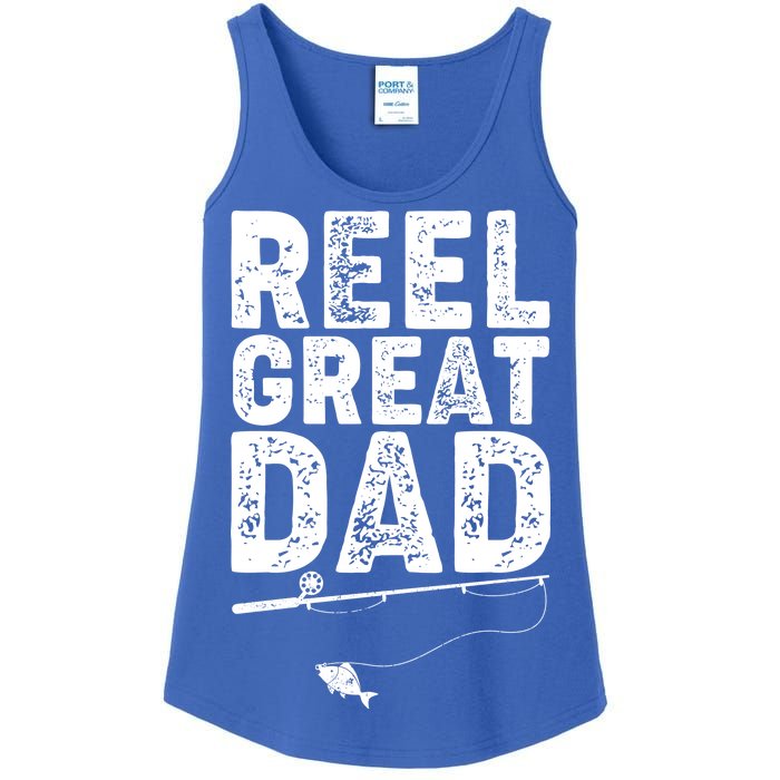 Funny Reel Great Dad Fishing Ladies Essential Tank