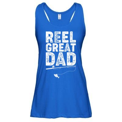 Funny Reel Great Dad Fishing Ladies Essential Flowy Tank