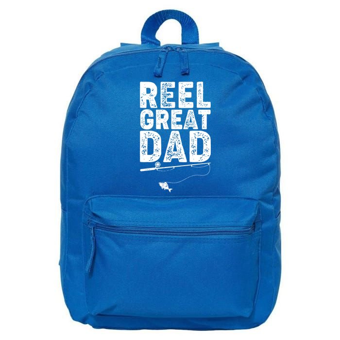 Funny Reel Great Dad Fishing 16 in Basic Backpack