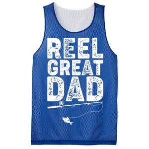 Funny Reel Great Dad Fishing Mesh Reversible Basketball Jersey Tank