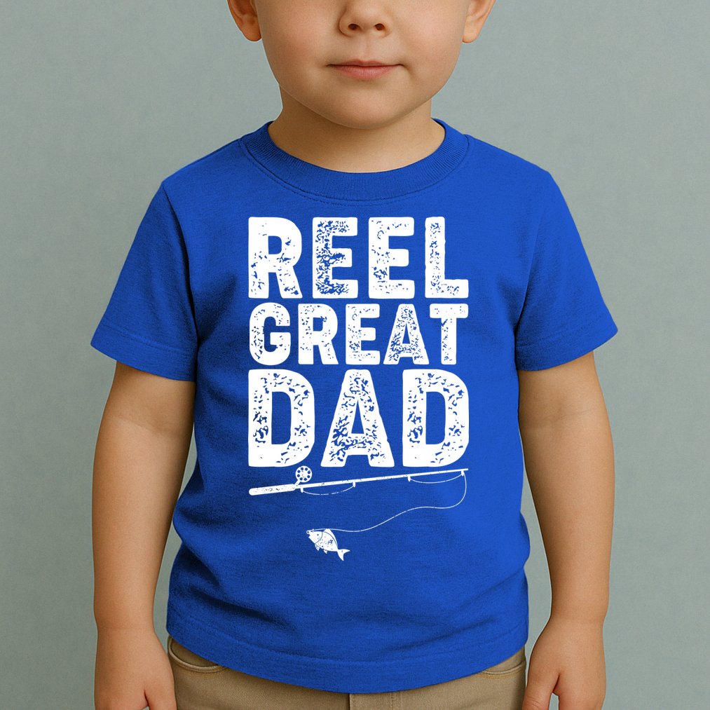 Funny Reel Great Dad Fishing Toddler T-Shirt