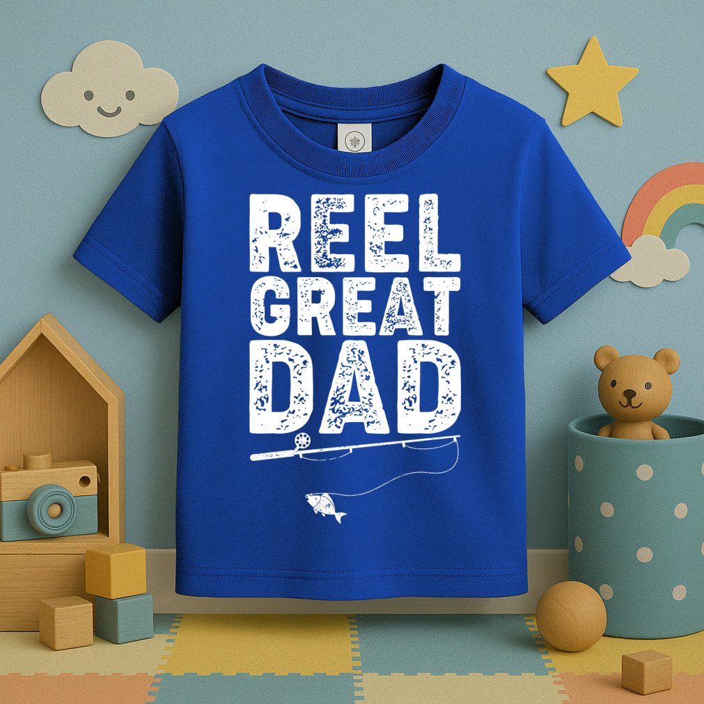 Funny Reel Great Dad Fishing Toddler T-Shirt