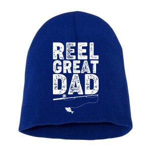 Funny Reel Great Dad Fishing Short Acrylic Beanie