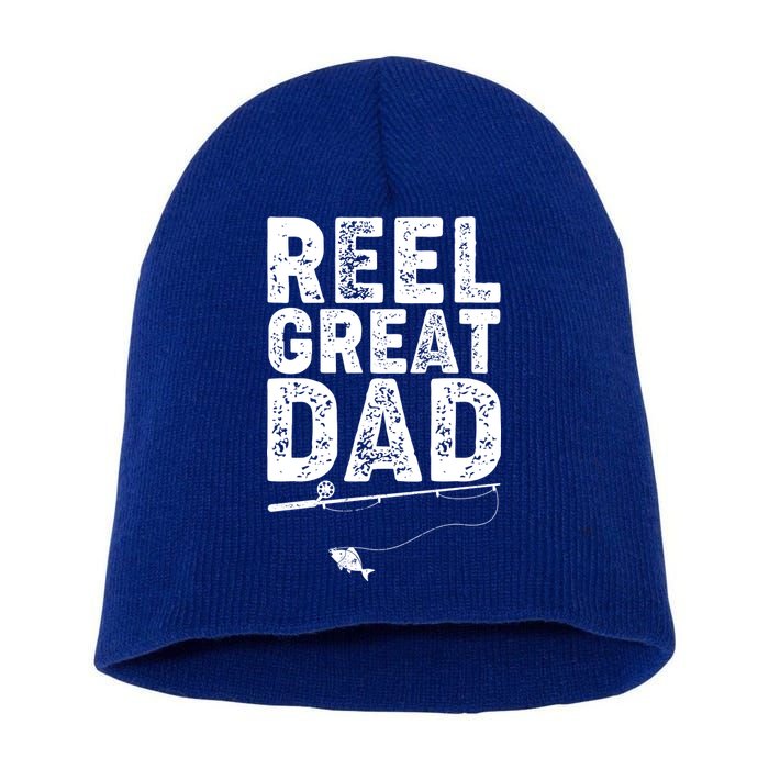 Funny Reel Great Dad Fishing Short Acrylic Beanie