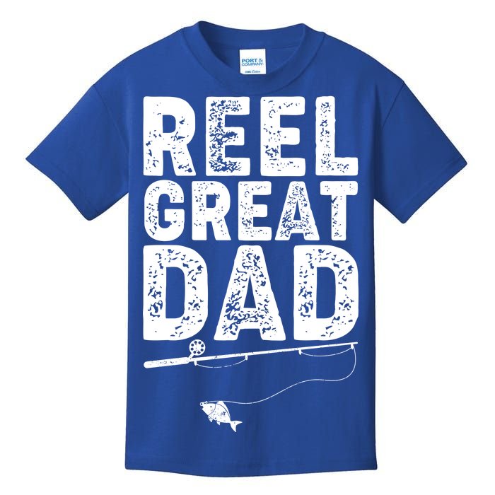 Funny Reel Great Dad Fishing Kids T-Shirt