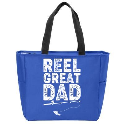 Funny Reel Great Dad Fishing Zip Tote Bag
