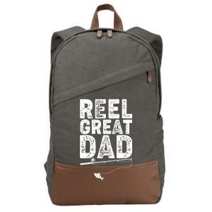 Funny Reel Great Dad Fishing Cotton Canvas Backpack