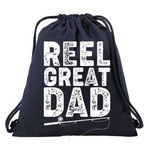 Funny Reel Great Dad Fishing Drawstring Bag