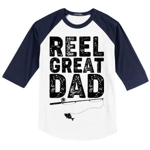 Funny Reel Great Dad Fishing Baseball Sleeve Shirt