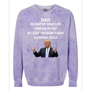 Funny Republican Dad Anti Liberal Child Colorblast Crewneck Sweatshirt