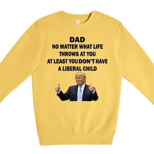 Funny Republican Dad Anti Liberal Child Premium Crewneck Sweatshirt