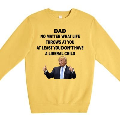 Funny Republican Dad Anti Liberal Child Premium Crewneck Sweatshirt