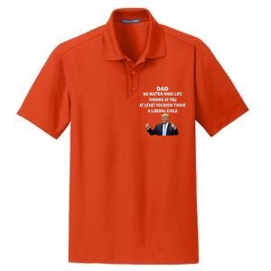 Funny Republican Dad Anti Liberal Child Dry Zone Grid Polo