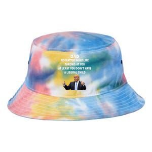 Funny Republican Dad Anti Liberal Child Tie Dye Newport Bucket Hat