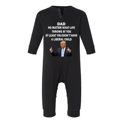 Funny Republican Dad Anti Liberal Child Infant Fleece One Piece