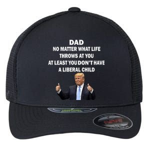 Funny Republican Dad Anti Liberal Child Flexfit Unipanel Trucker Cap