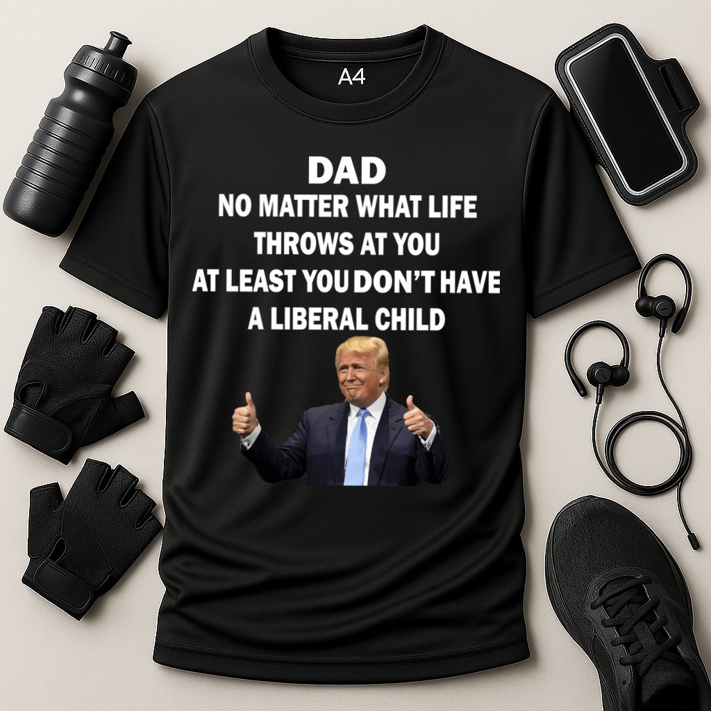 Funny Republican Dad Anti Liberal Child Cooling Performance Crew T-Shirt