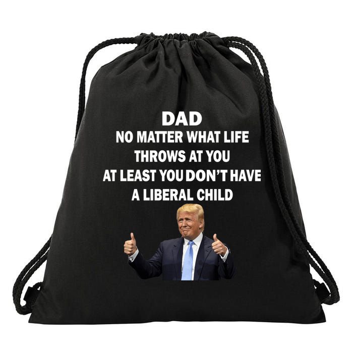 Funny Republican Dad Anti Liberal Child Drawstring Bag