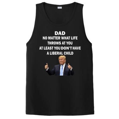 Funny Republican Dad Anti Liberal Child PosiCharge Competitor Tank