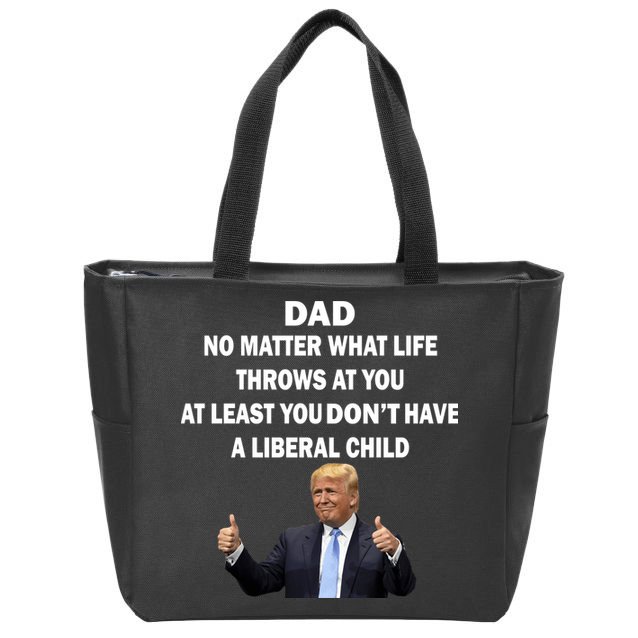 Funny Republican Dad Anti Liberal Child Zip Tote Bag