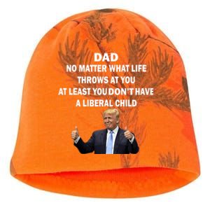 Funny Republican Dad Anti Liberal Child Kati - Camo Knit Beanie