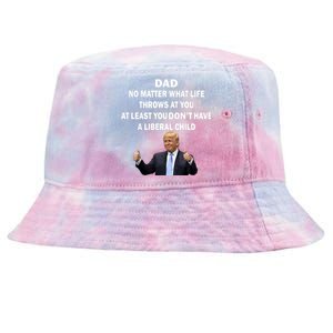 Funny Republican Dad Anti Liberal Child Tie-Dyed Bucket Hat