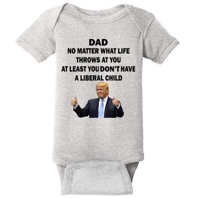 Funny Republican Dad Anti Liberal Child Baby Bodysuit