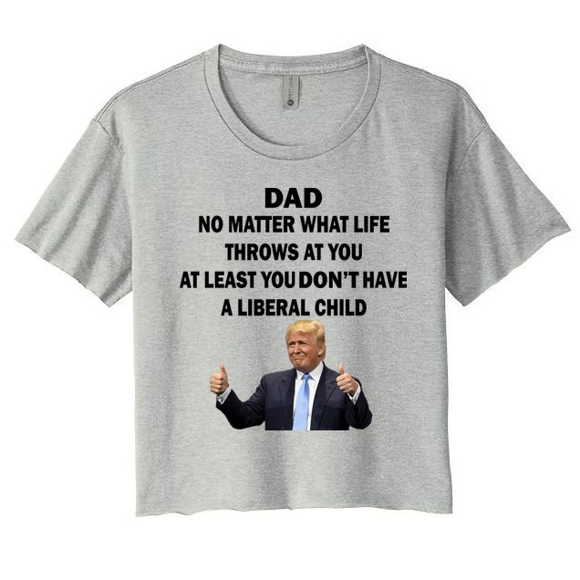 Funny Republican Dad Anti Liberal Child Crop Top