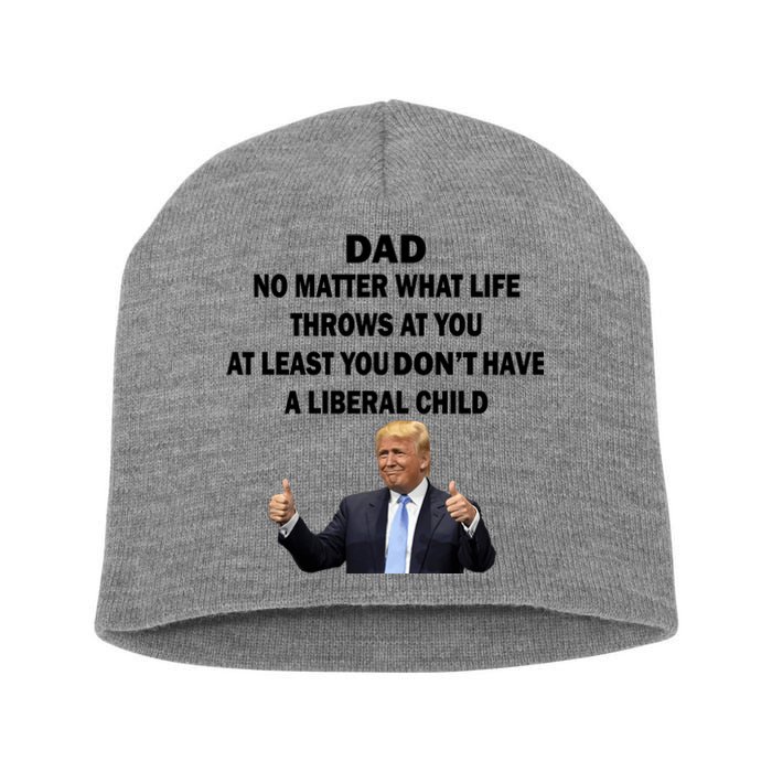 Funny Republican Dad Anti Liberal Child Short Acrylic Beanie