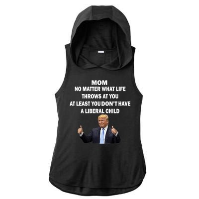 Funny Republican Mom Anti Liberal Child Ladies PosiCharge Tri-Blend Wicking Draft Hoodie Tank