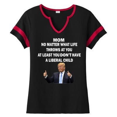 Funny Republican Mom Anti Liberal Child Ladies Halftime Notch Neck Tee