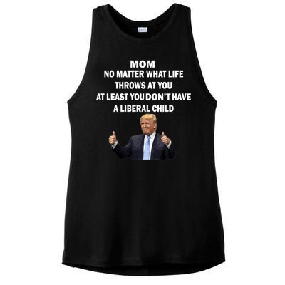 Funny Republican Mom Anti Liberal Child Ladies PosiCharge Tri-Blend Wicking Tank