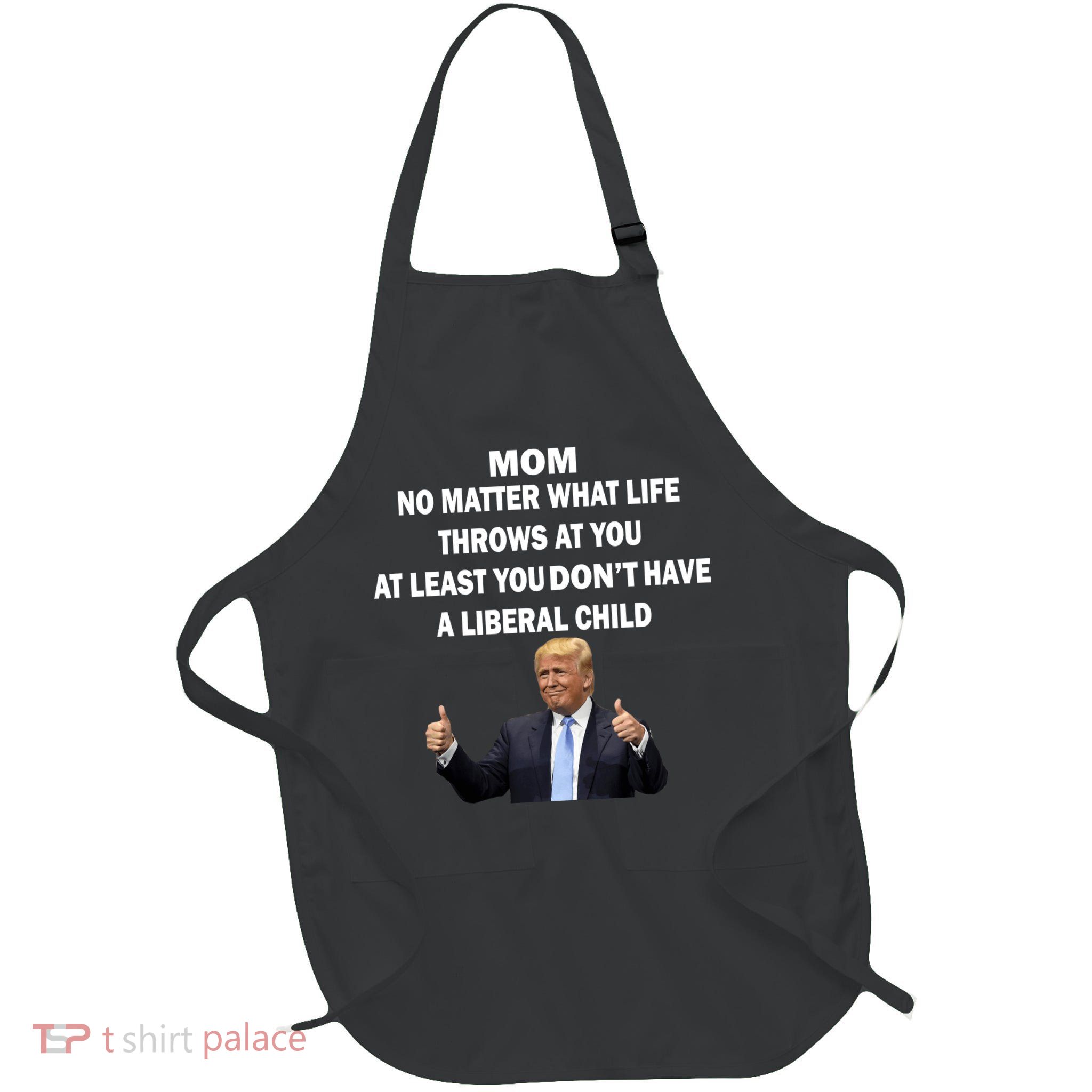 Funny Republican Mom Anti Liberal Child Full-Length Apron With Pockets