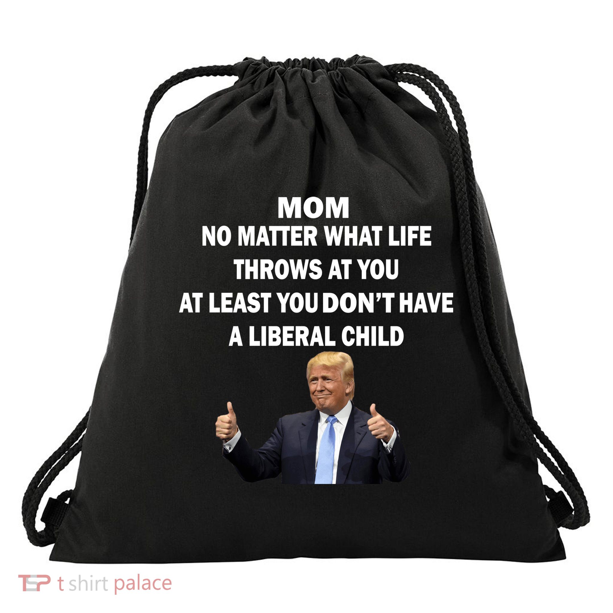 Funny Republican Mom Anti Liberal Child Drawstring Bag