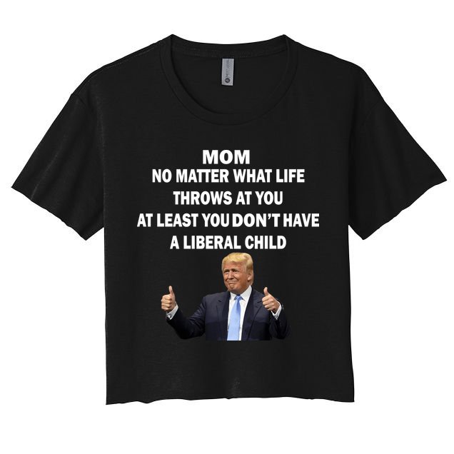 Funny Republican Mom Anti Liberal Child Crop Top