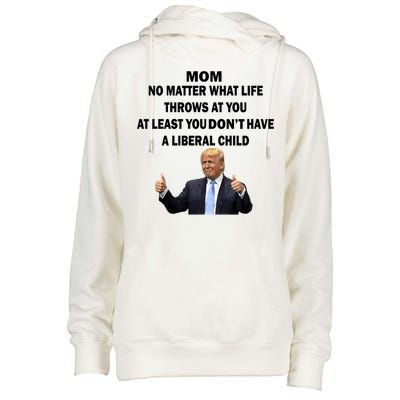 Funny Republican Mom Anti Liberal Child Womens Funnel Neck Pullover Hood