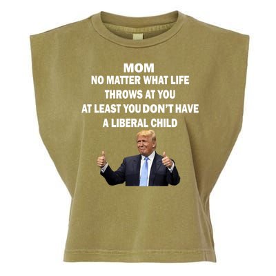 Funny Republican Mom Anti Liberal Child Garment-Dyed Women's Muscle Tee