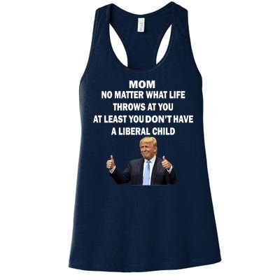 Funny Republican Mom Anti Liberal Child Women's Racerback Tank