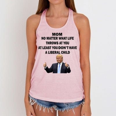 Funny Republican Mom Anti Liberal Child Women's Knotted Racerback Tank