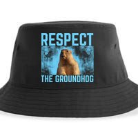 Funny Respect The Groundhog Sustainable Bucket Hat