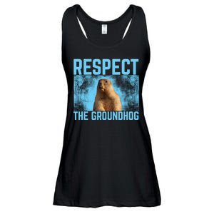 Funny Respect The Groundhog Ladies Essential Flowy Tank