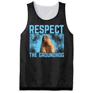 Funny Respect The Groundhog Mesh Reversible Basketball Jersey Tank