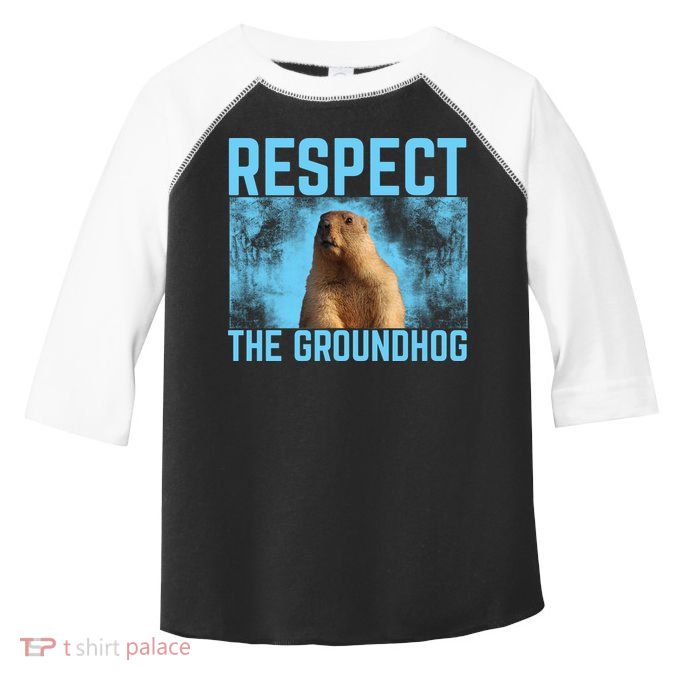 Funny Respect The Groundhog Toddler Fine Jersey T-Shirt