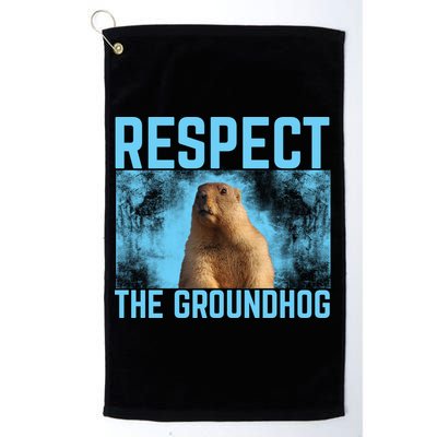 Funny Respect The Groundhog Golf Towel