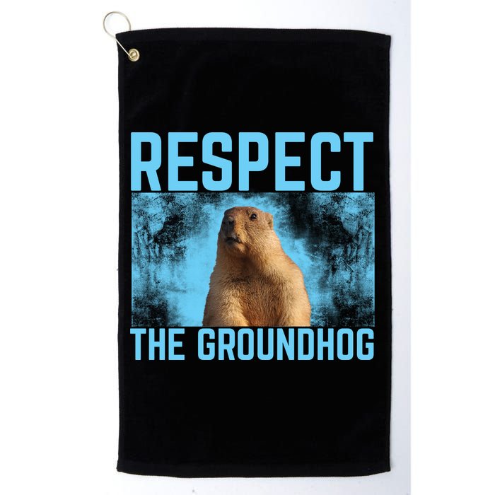 Funny Respect The Groundhog Golf Towel