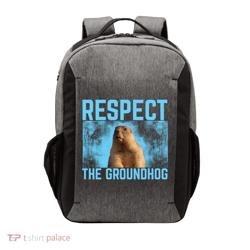Funny Respect The Groundhog Vector Backpack