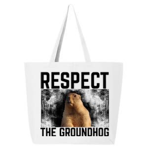 Funny Respect The Groundhog 25L Jumbo Tote