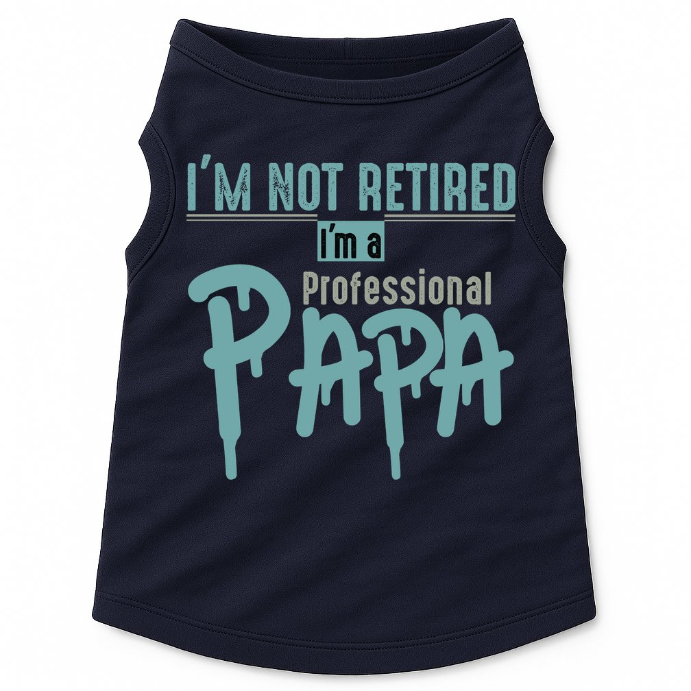 Funny Retired Professional Papa Doggie Tank