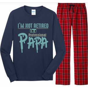 Funny Retired Professional Papa Long Sleeve Pajama Set